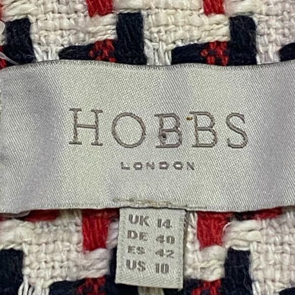 Hobbs of London Tafara Tweed Jacket in Red Multi Size 10 - Picture 7 of 14